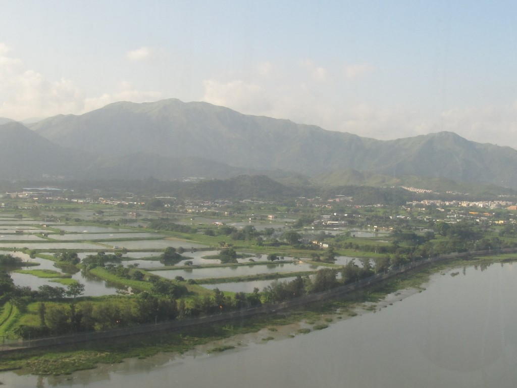 View across Shenzhen River in China.